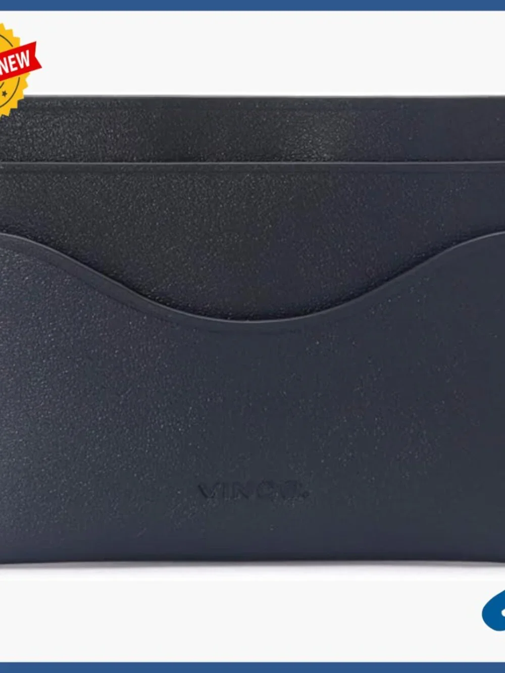 Leather Card Holder Wallet with 4 Slots Magnetic Closure